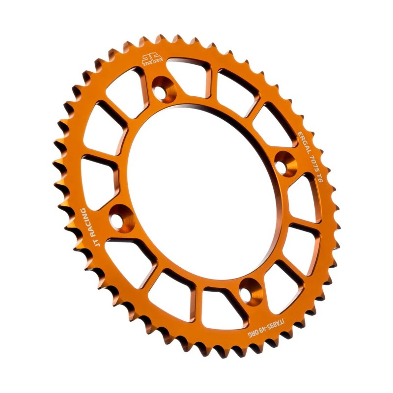 corona moto jt sprockets 49 dientes p 520 alum naranja jta895 49org