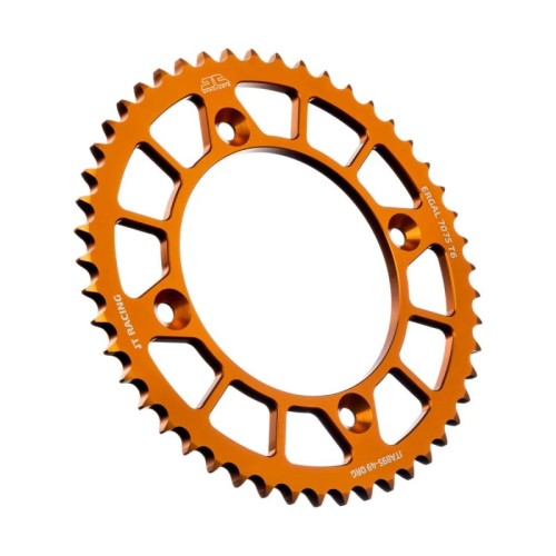 corona moto jt sprockets 49 dientes p 520 alum naranja jta895 49org