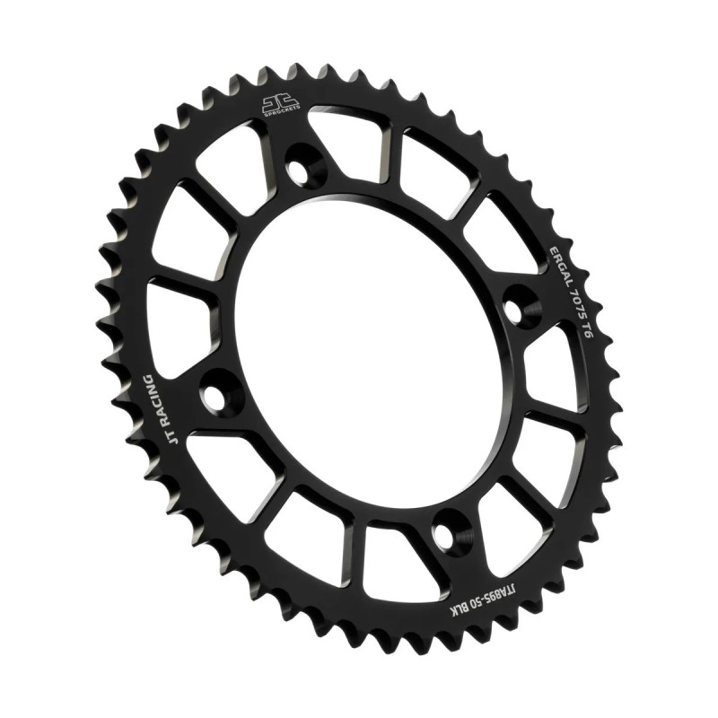 corona moto jt sprockets 50 dientes p 520 aluminio negro jta895 50blk