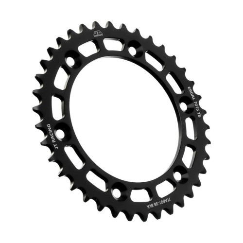 corona moto jt sprockets 38 dientes p 520 aluminio negro jta897 38blk