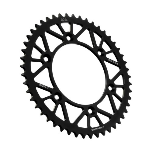 corona moto jt sprockets 49 dientes p 520 aluminio negro jta897 49blk