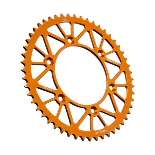 corona moto jt sprockets 52 dientes p 520 alum naranja jta897 52org