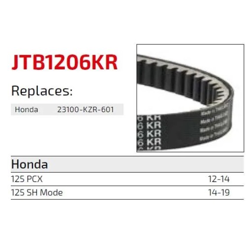 correa moto jt kevlar honda premium jtb1205kr