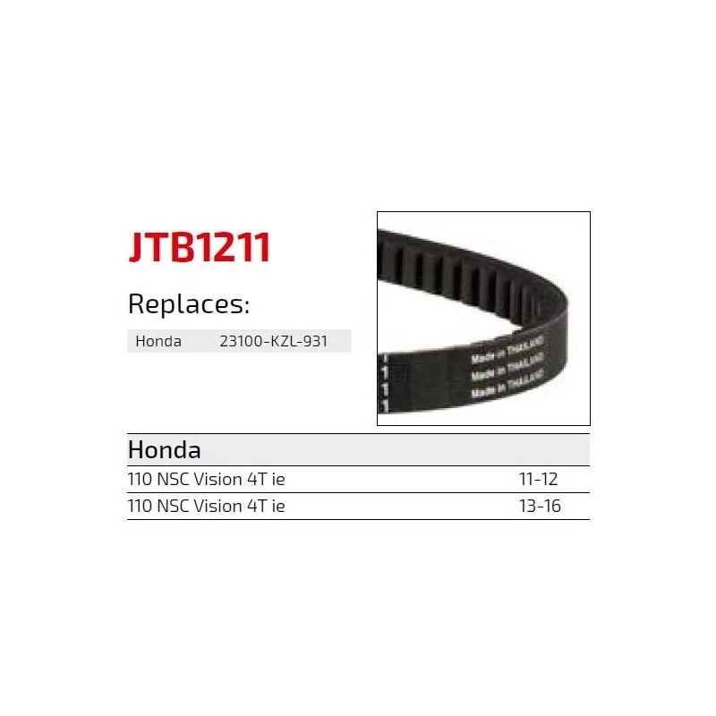 correa de transmision moto jt sprockets premium jtb1211