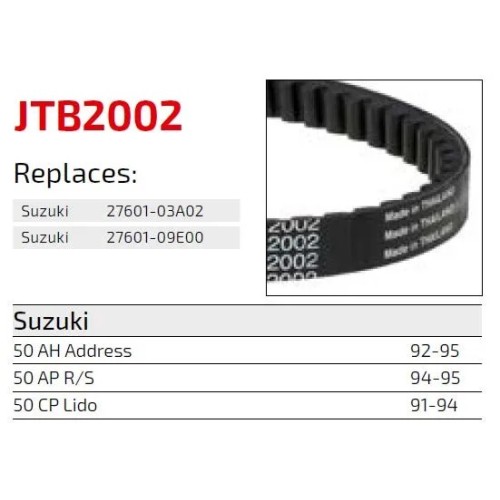 correa de transmision moto jt sprockets premium jtb2002
