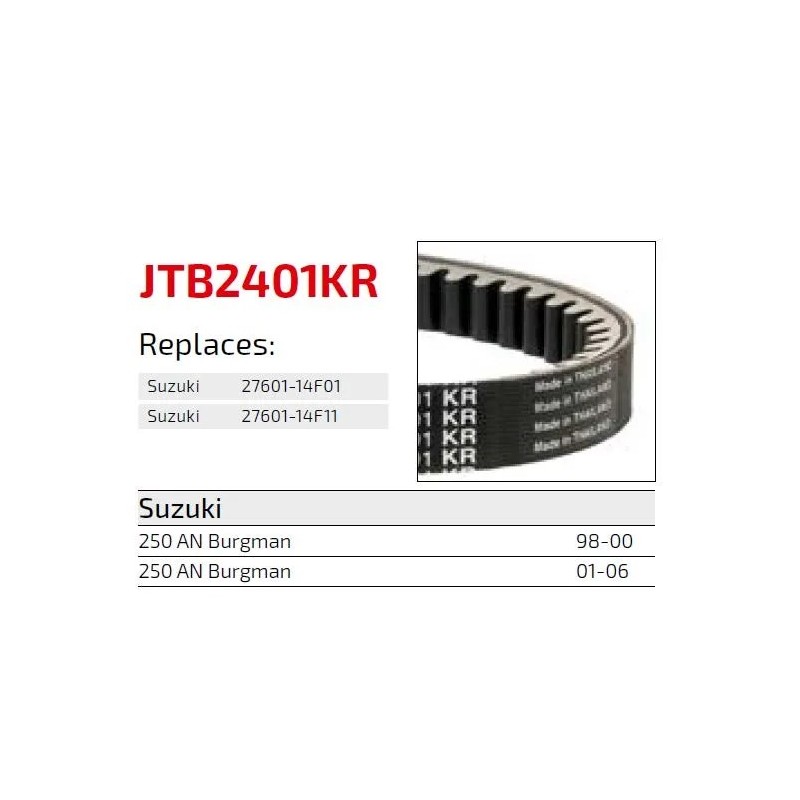 correa moto jt kevlar suzuki premium jtb2503kr