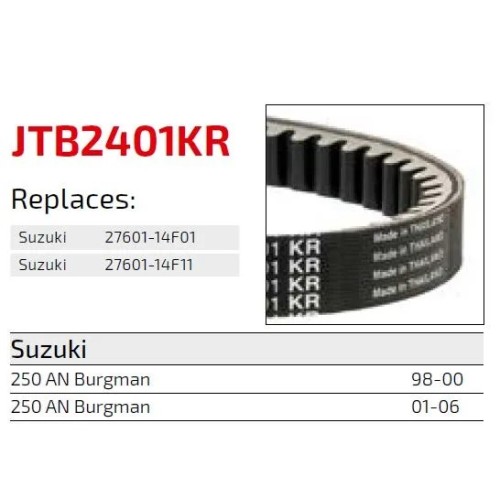 correa moto jt kevlar suzuki premium jtb2503kr