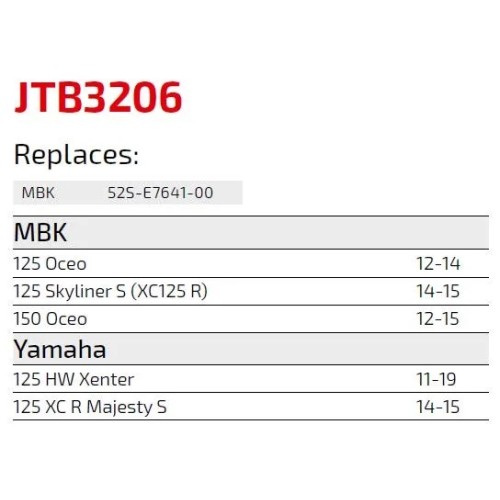 correa jt para yamaha xenter y majestyc 125