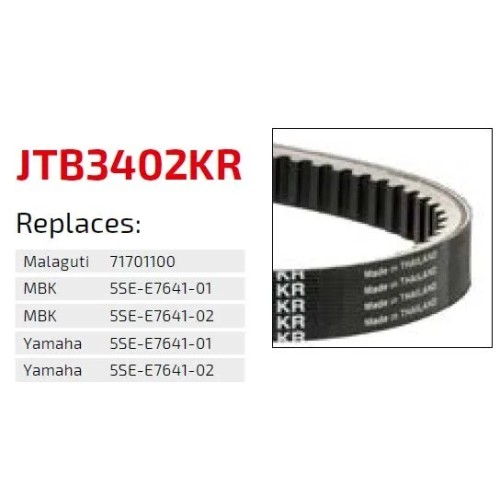 correa moto jt kevlar yamaha premium jtb3401kr