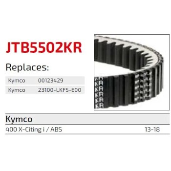 correa moto jt kevlar kymco premium jtb5501kr 2