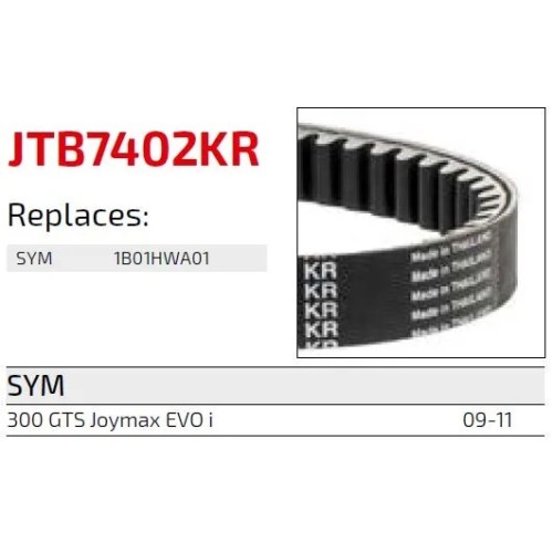 correa moto jt kevlar sym premium jtb7403kr