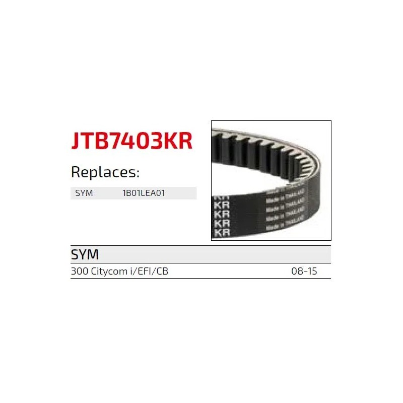 correa moto jt kevlar sym premium jtb7401kr