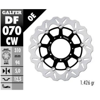 disco freno moto galfer flotante wave completo 310