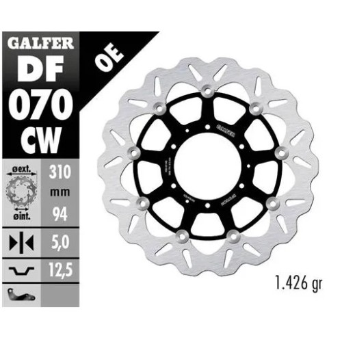 disco freno moto galfer flotante wave completo 310 df070cw