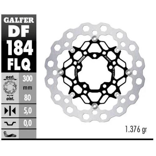 disco freno moto flotante galfer qubic 300x5mm df1