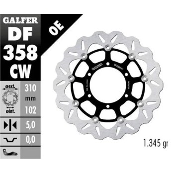 disco freno moto galfer wave flotante completo df3