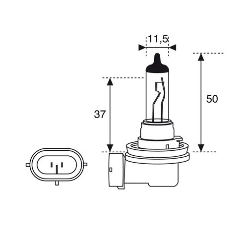 lampara para motos halogena h11 xl xenon laser 52xl