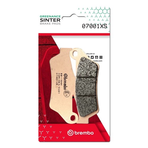 pastillas de freno moto brembo sinterizadas 07001xs