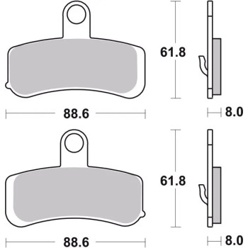 pastillas de freno moto brembo sinterizadas 07hd15sa 2