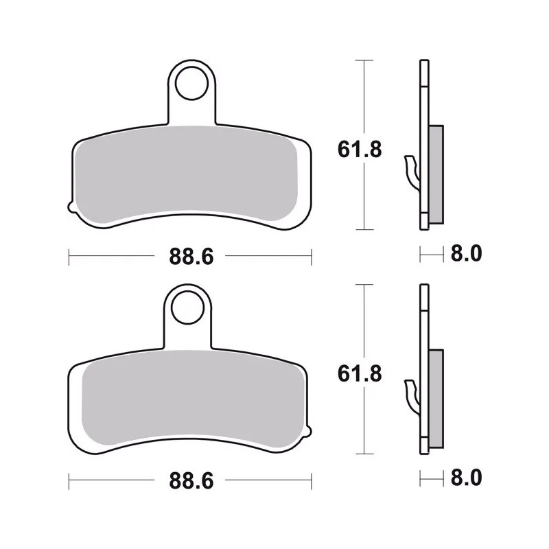 pastillas de freno moto brembo sinterizadas 07hd15sa