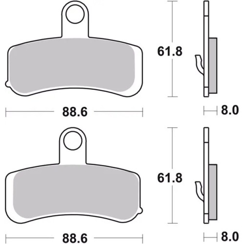 pastillas de freno moto brembo sinterizadas 07hd15sa