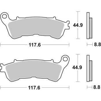 pastillas de freno moto brembo sinterizadas 07ho57sp 2