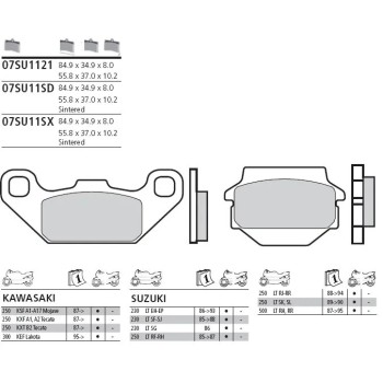pastillas de freno moto brembo genuinas 07su1132
