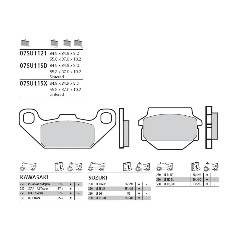 pastillas de freno moto brembo genuinas 07su1132