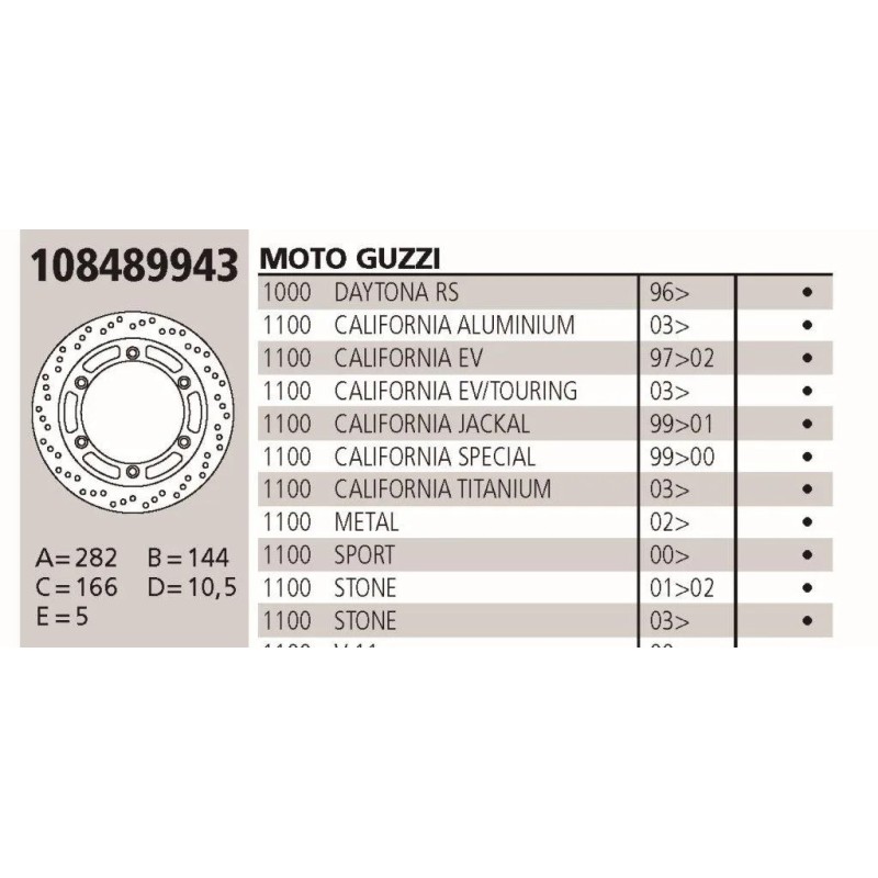 disco brembo genuine guzzi 800 daytona 108489943