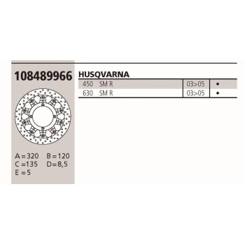 disco de freno brembo genuine husqvarna smr 108489966