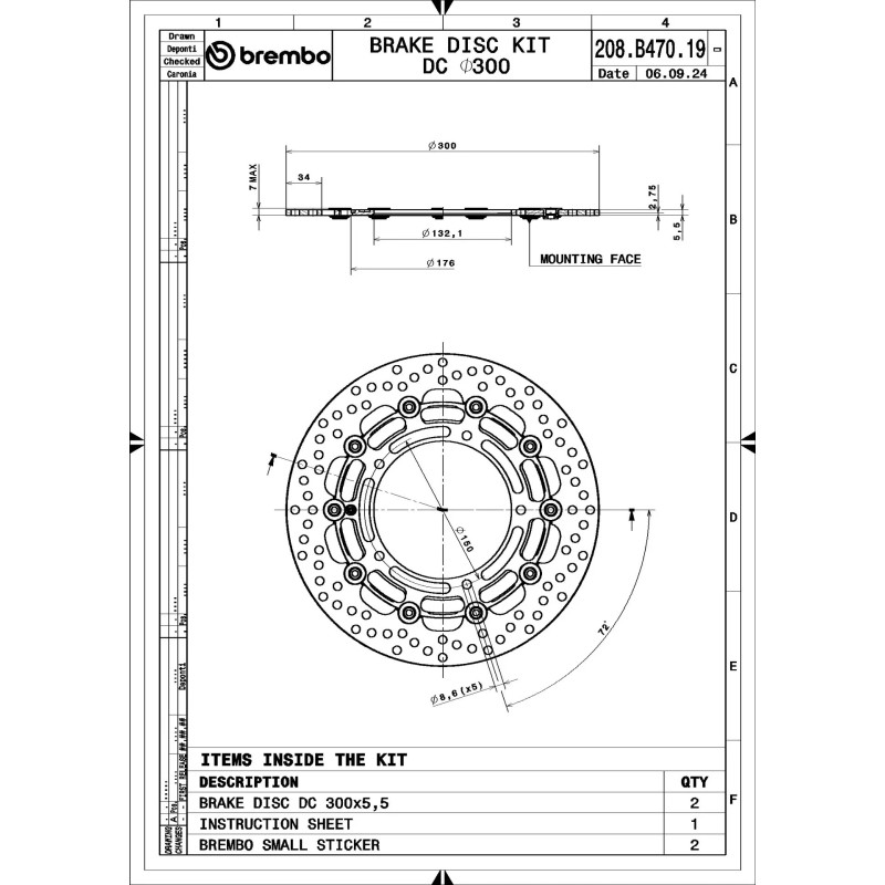 discos de freno delanteros brembo racing hpk pareja 208b47019
