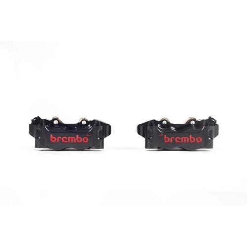 pinzas brembo racing pinzas de freno radiales cnc gp4 rb negras 100mm 220b47330