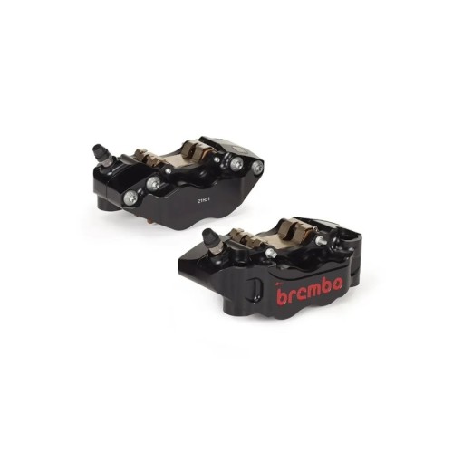 pinzas brembo racing pinzas de freno radiales cnc gp4 rb negras 100mm 220b47330