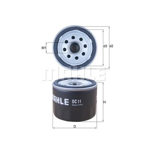 filtro de aceite mahle oc11