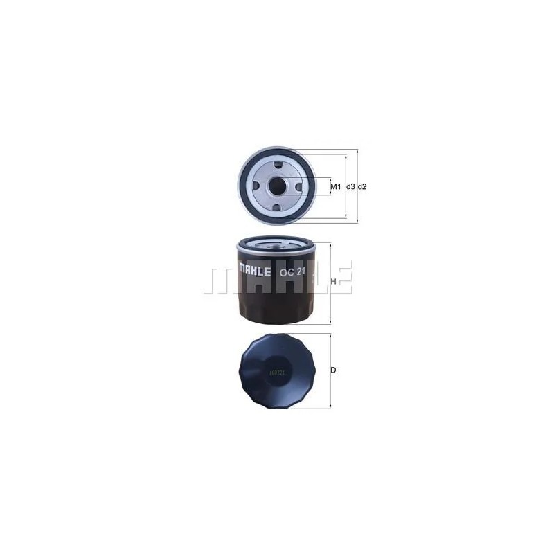 filtro de aceite mahle oc21