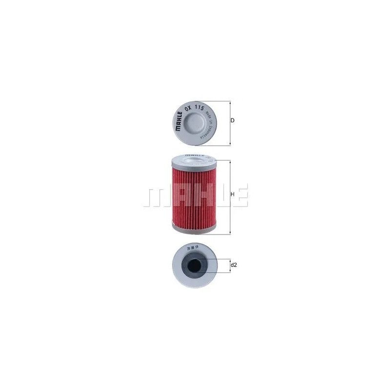 filtro de aceite mahle ox115