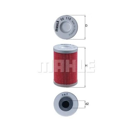 filtro de aceite mahle ox115
