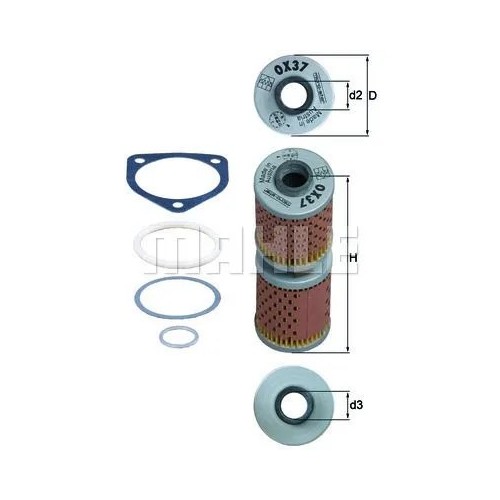 filtro de aceite mahle ox37d