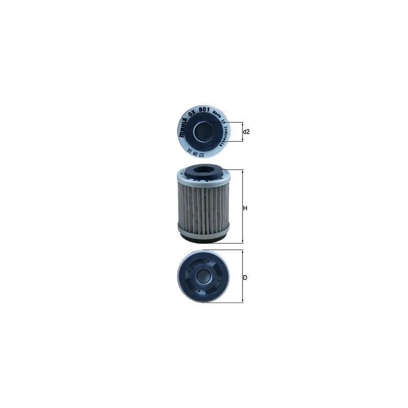 filtro de aceite mahle ox801