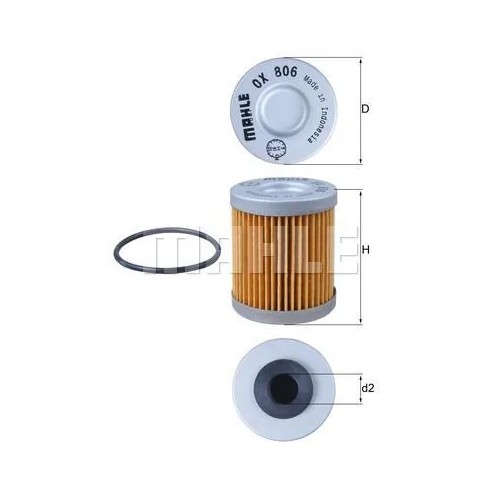 filtro de aceite mahle ox806d