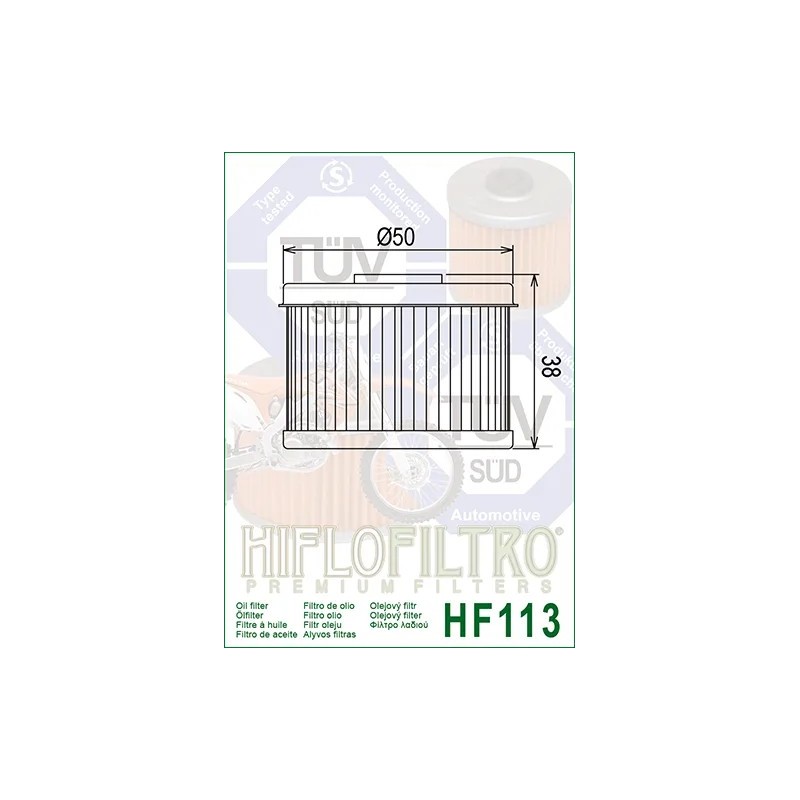 filtro de aceite hf 113 hiflofiltro