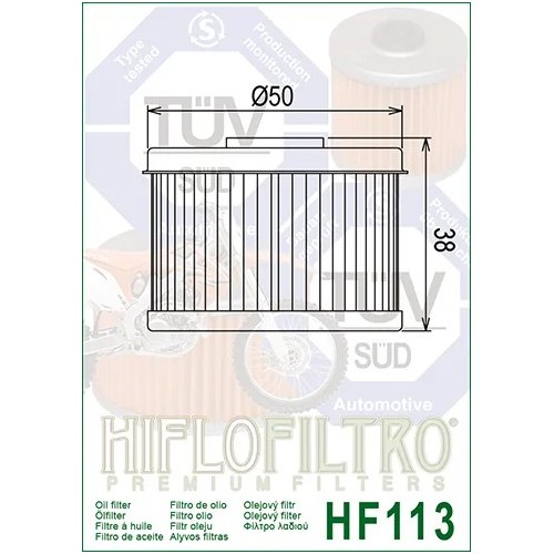 filtro de aceite hf 113 hiflofiltro