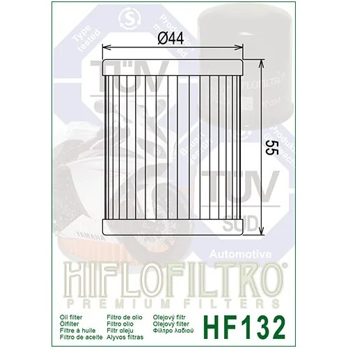 filtro de aceite hf 132 hiflofiltro