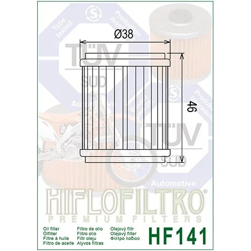 filtro de aceite hf 141 hiflofiltro