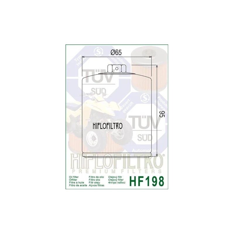 filtro de aceite hf 198 hiflofiltro