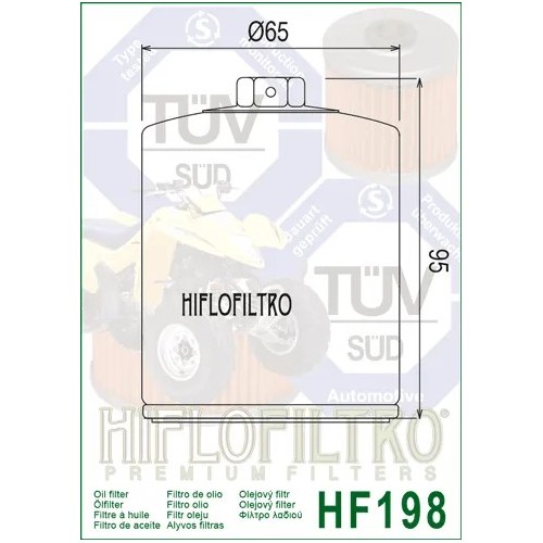 filtro de aceite hf 198 hiflofiltro