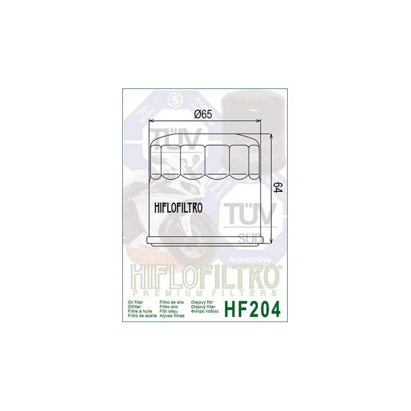 filtro de aceite hf 204 hiflofiltro