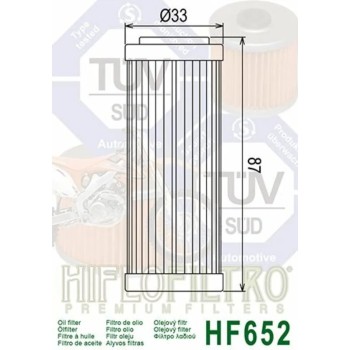 filtro aceite hifofiltro hf652 2