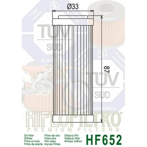 filtro aceite hifofiltro hf652