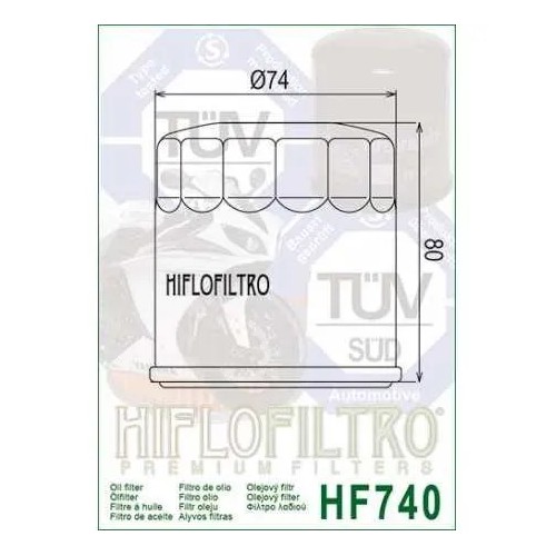 filtro de aceite hf 740 20 hiflofiltro